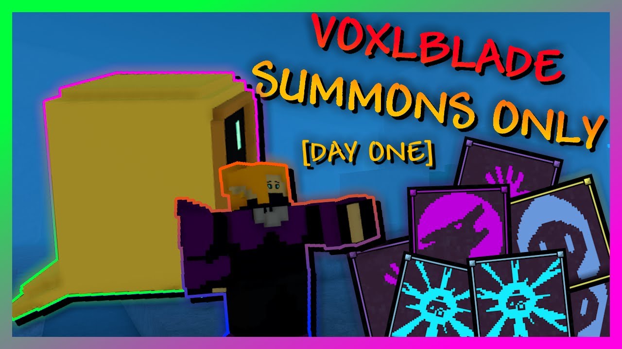 Победа над VoxlBlade с помощью ТОЛЬКО призывов! | День первый | Roblox VOXLBLADE
