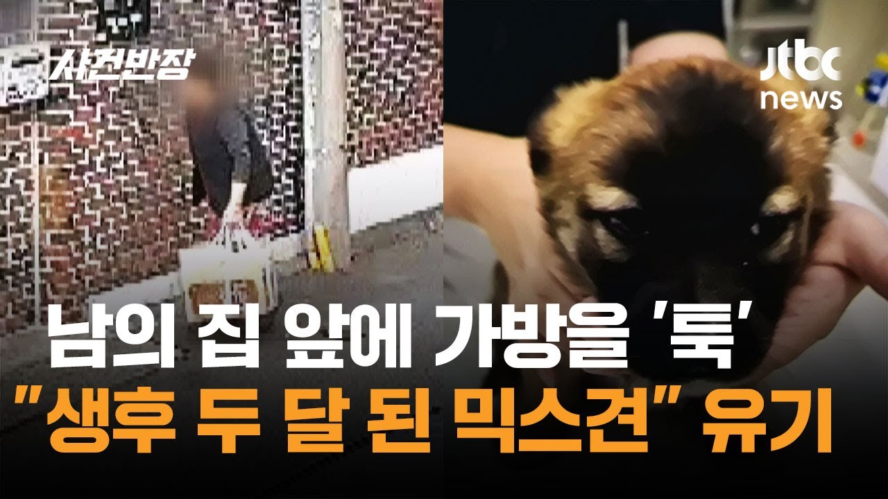 남의 집 앞에 가방을 '툭'…