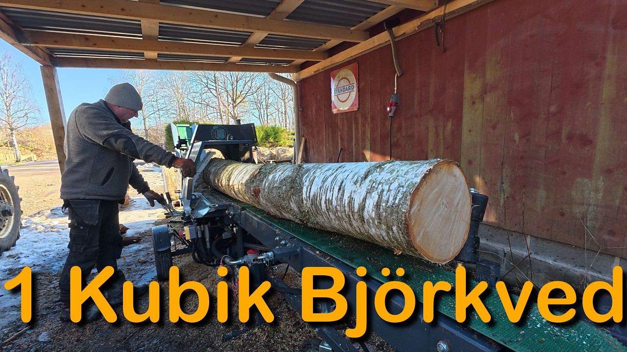 1 kubikmeter Björkved (Grov Björk blir ved)