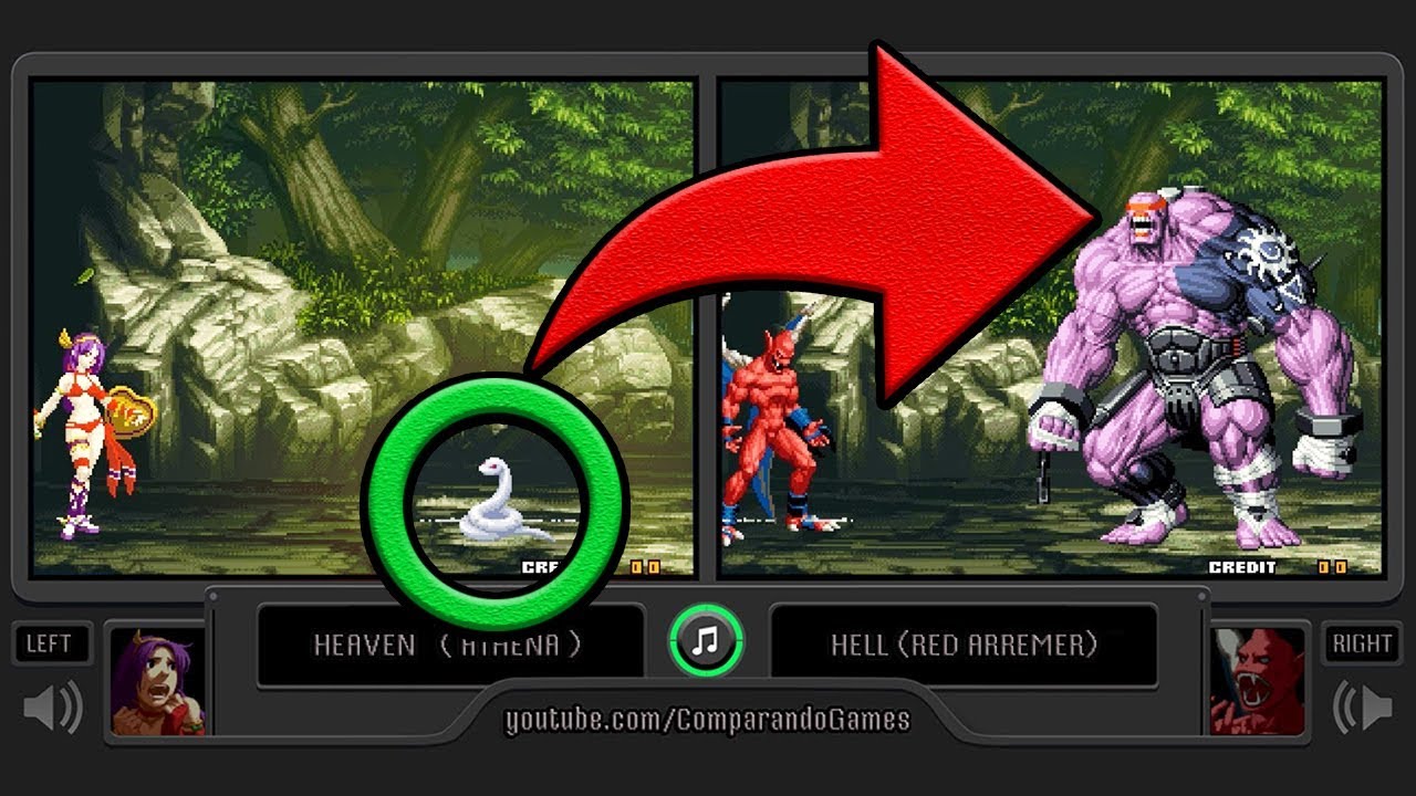 All Character Transformations in SNK vs. Capcom (SVC Chaos) Side by Side Comparison | VCDECIDE