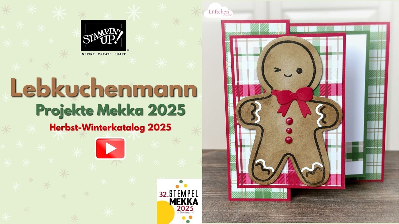 💖 So bastelst du süße Lebkuchenmann-Karten! Stempel Mekka 2025