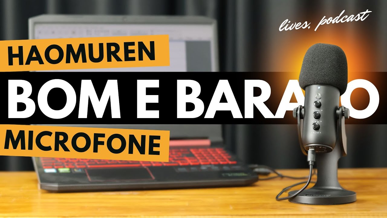 HAOMUREN O MICROFONE CARDIOIDE PARA LIVES E PODCAST MAIS BARATO DO BRASIL.