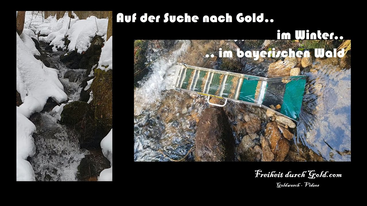Abenteuer Goldwaschen - Auf der Suche nach Gold in einem Wildbach / Goldprospektion Winter