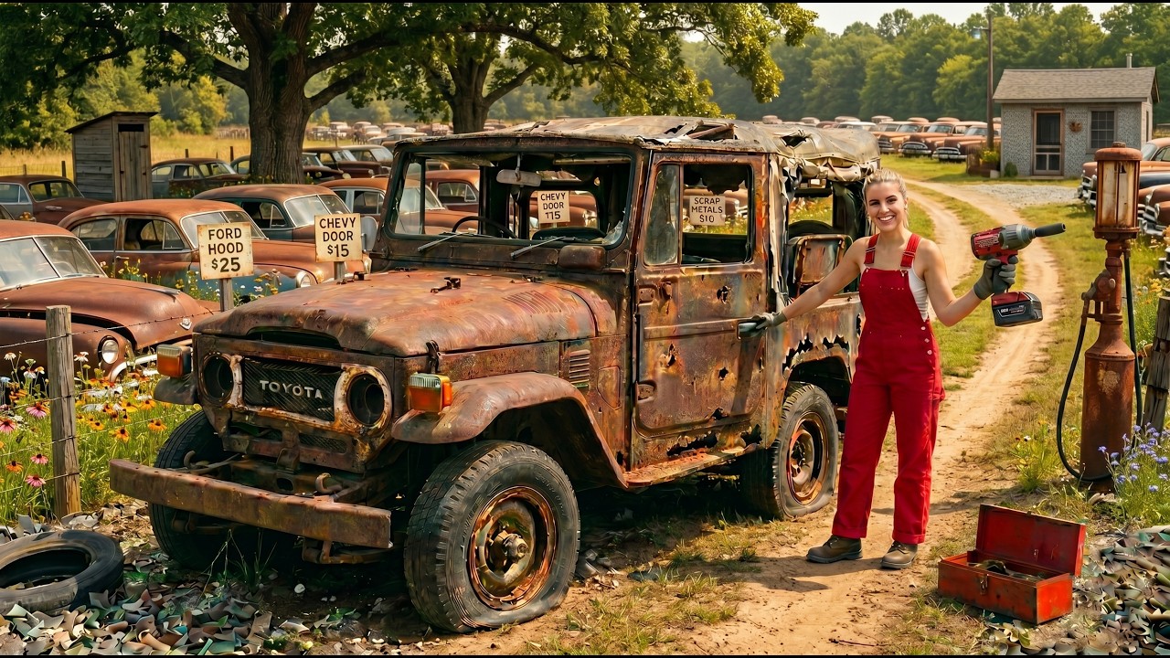 ASMR Car Restoration |  FJ43 Land Cruiser | Full Rebuild from Destroied Barn Find to Brand New!