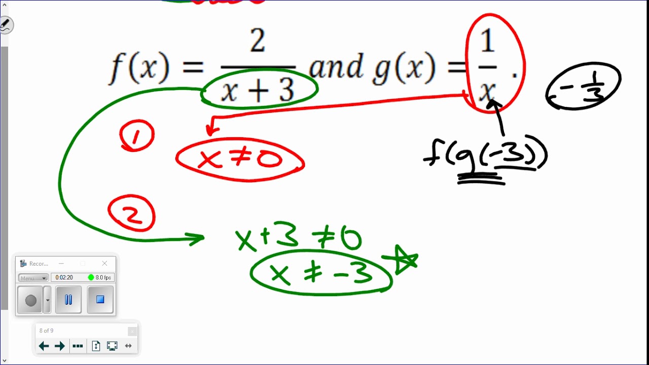 Finding the domain of a composition