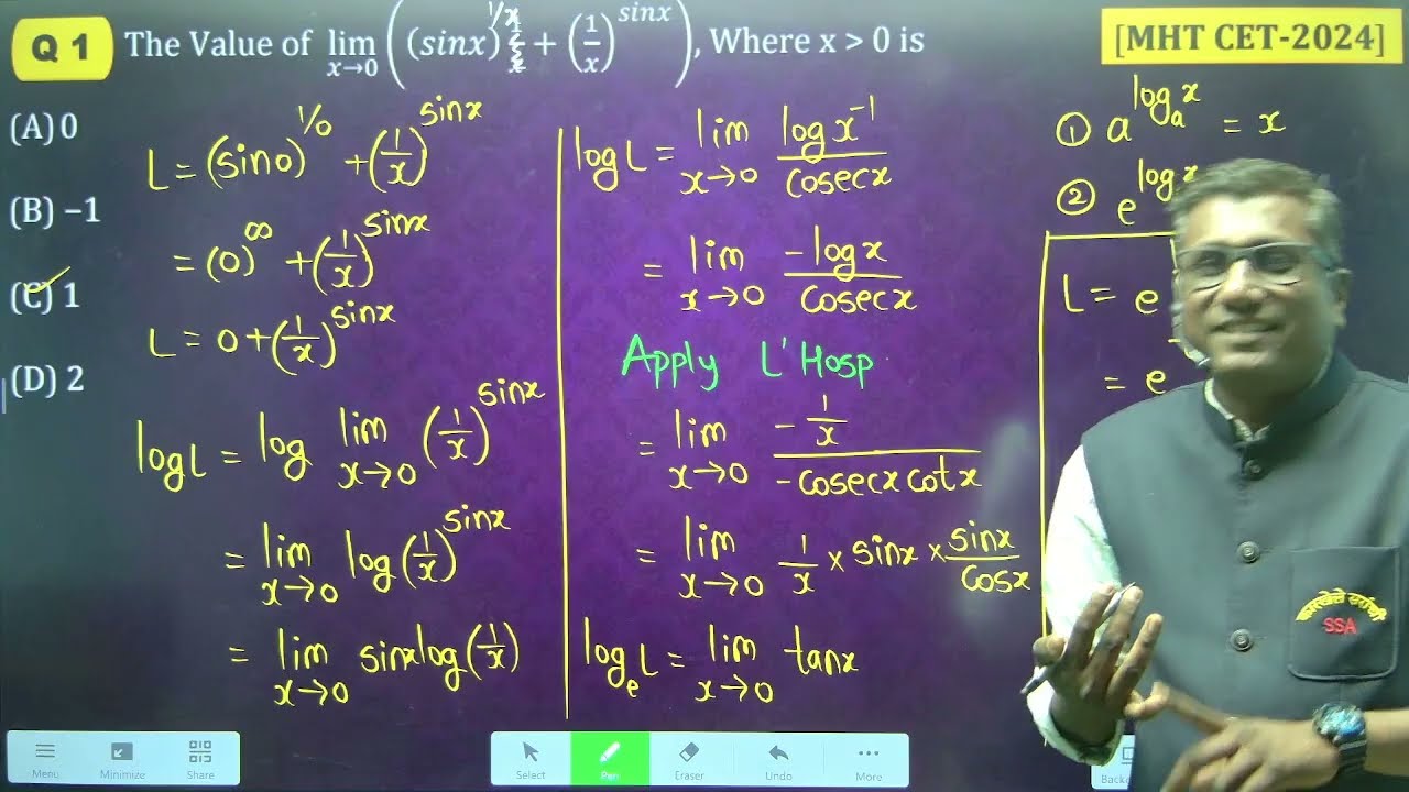 11th Maths || Limits || MHT-CET Previous Year Questions 