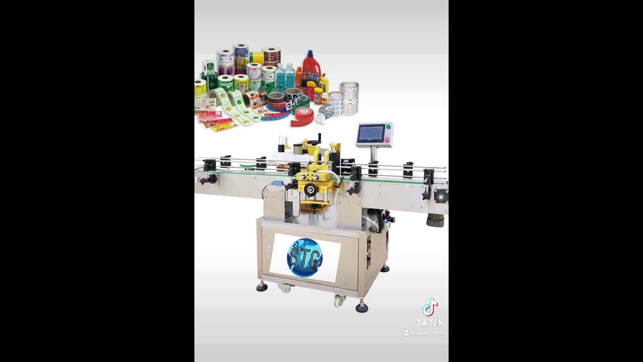SeamTech Global pressure sensitive label machine for all types of different containers ￼