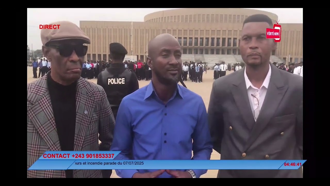 Sapeurs pompiers République démocratique du Congo parade du 07/07/