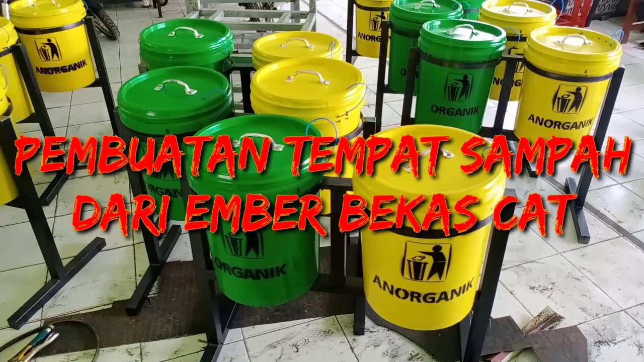 Cara Membuat Tempat sampah Dari Ember Cat Bekas