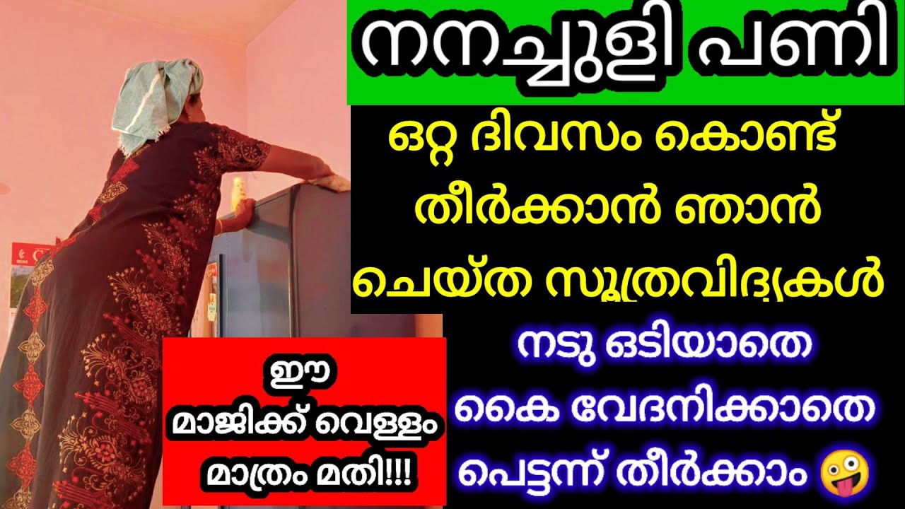 💯നനച്ചുളിപണി ഒറ്റദിവസം കൊണ്ട്തീർക്കാൻ ഞാൻചെയ്തസൂത്രം|Preramadan EasyCleaning Tips &Tricks Malayalam 