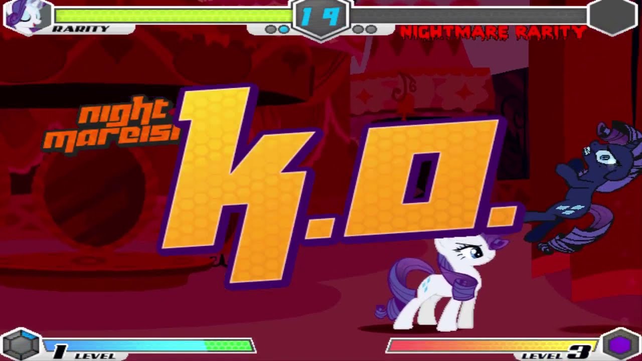 Fighting is Magic - Mane 6 VS mirror bosses #1/7 - Rarity VS nightmares