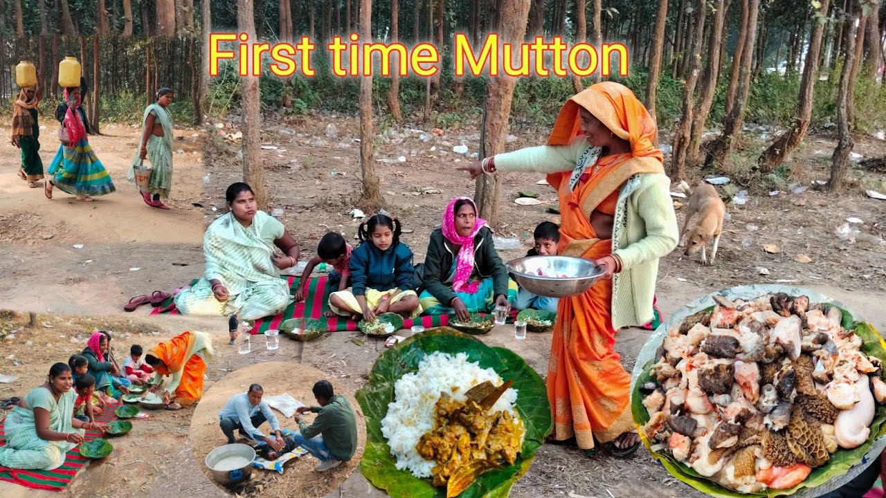 First Time Village Family Picnic! Full Mutton Dish Cooking Challenge Outside the Village 😋