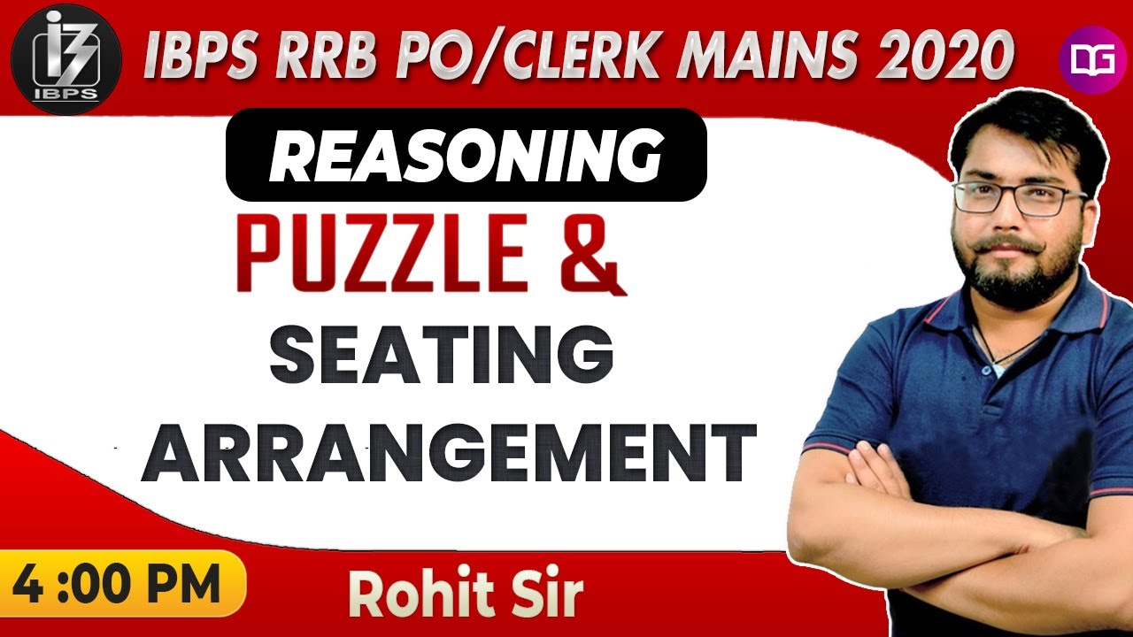 4 PM - Puzzle and Seating Arrangement | IBPS RRB PO | RRB Clerk Mains 2020 | Rohit Sir Reasoning