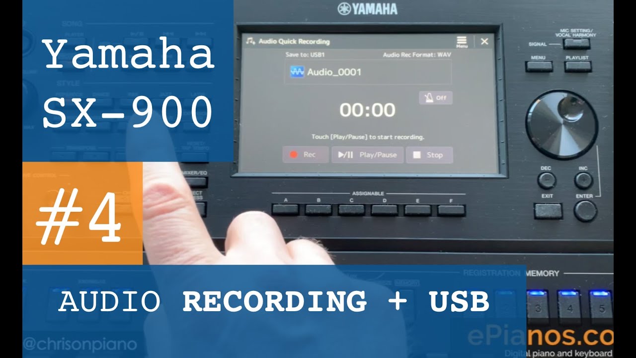 How to record on Yamaha SX900 keyboard and transfer to USB (Audio)