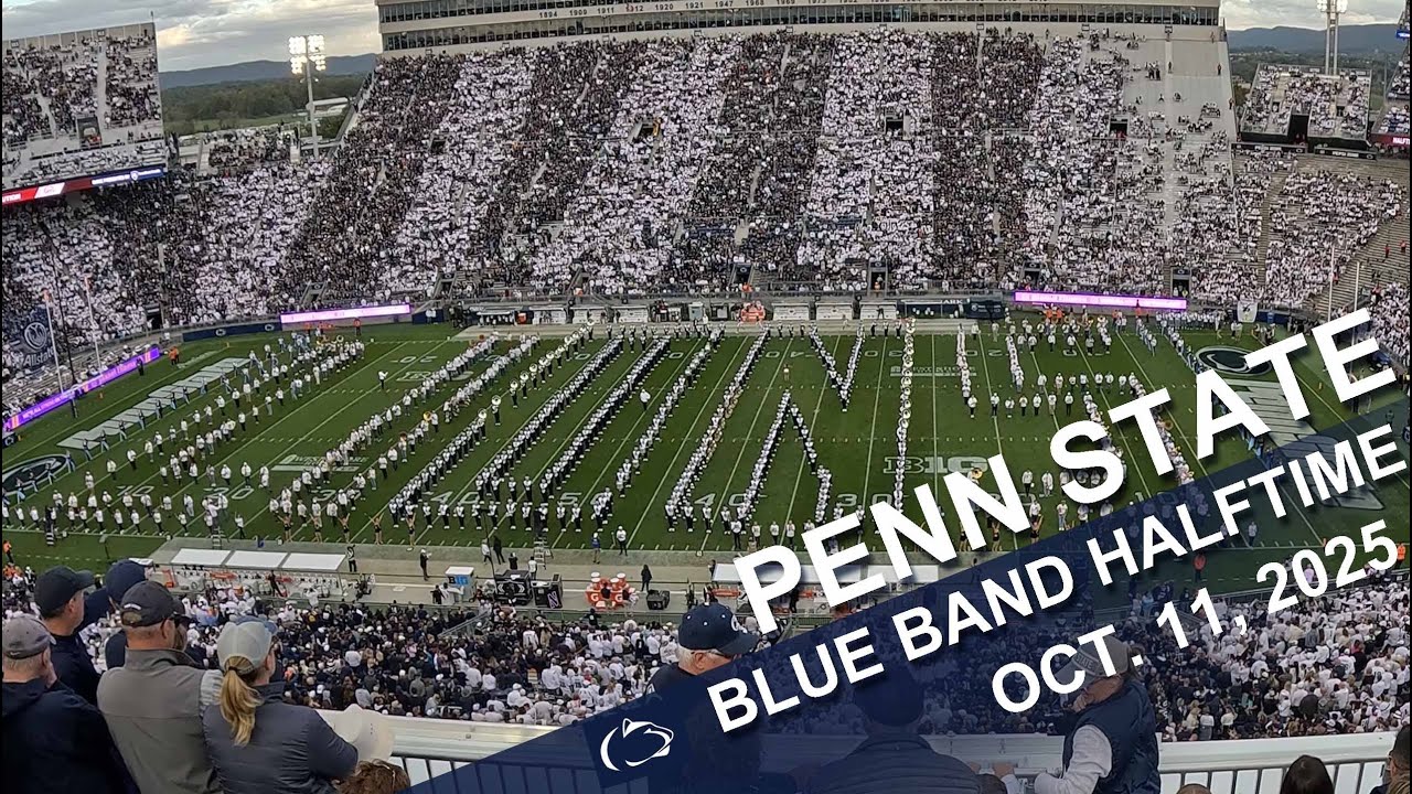 The Penn State Blue Band halftime show.  10/11/2025.