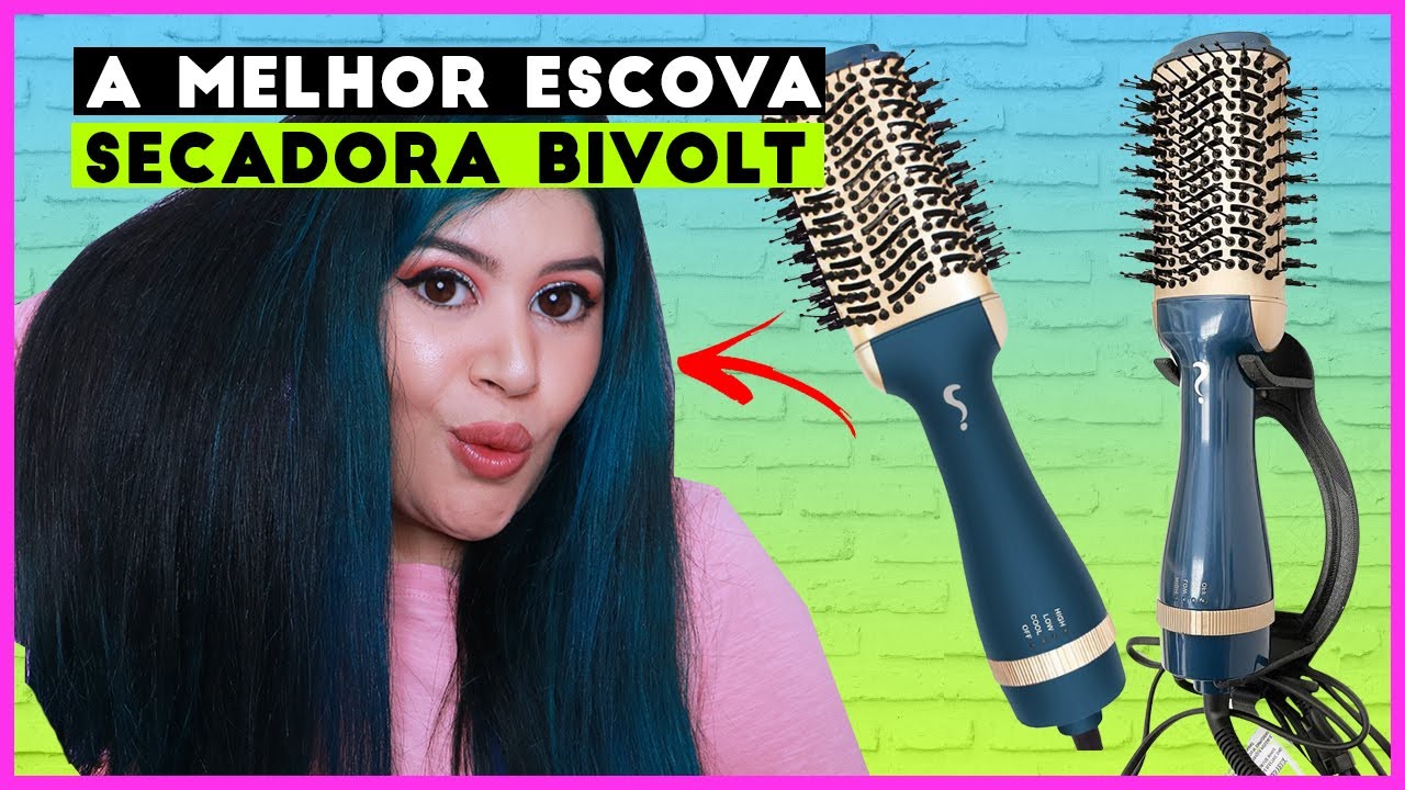 💙 A MELHOR ESCOVA SECADORA: BIA SEGREDO DELA escova Bivolt + suporte Tati SUPER PRÁTICA