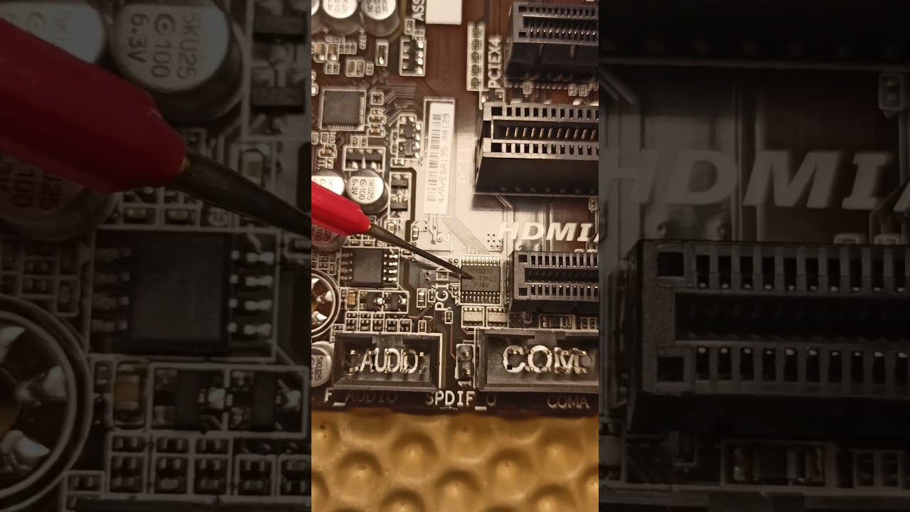КЗ по -12В. Не ожидал | Ремонт материнской платы #motherboard
