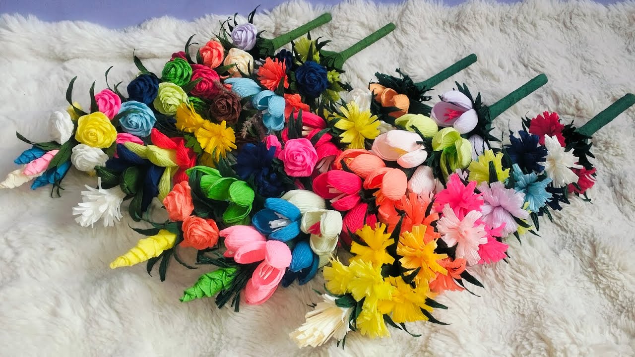 Palmy z krepiny 🌸 moje przykładowe prace #palma #flowers #handmade 