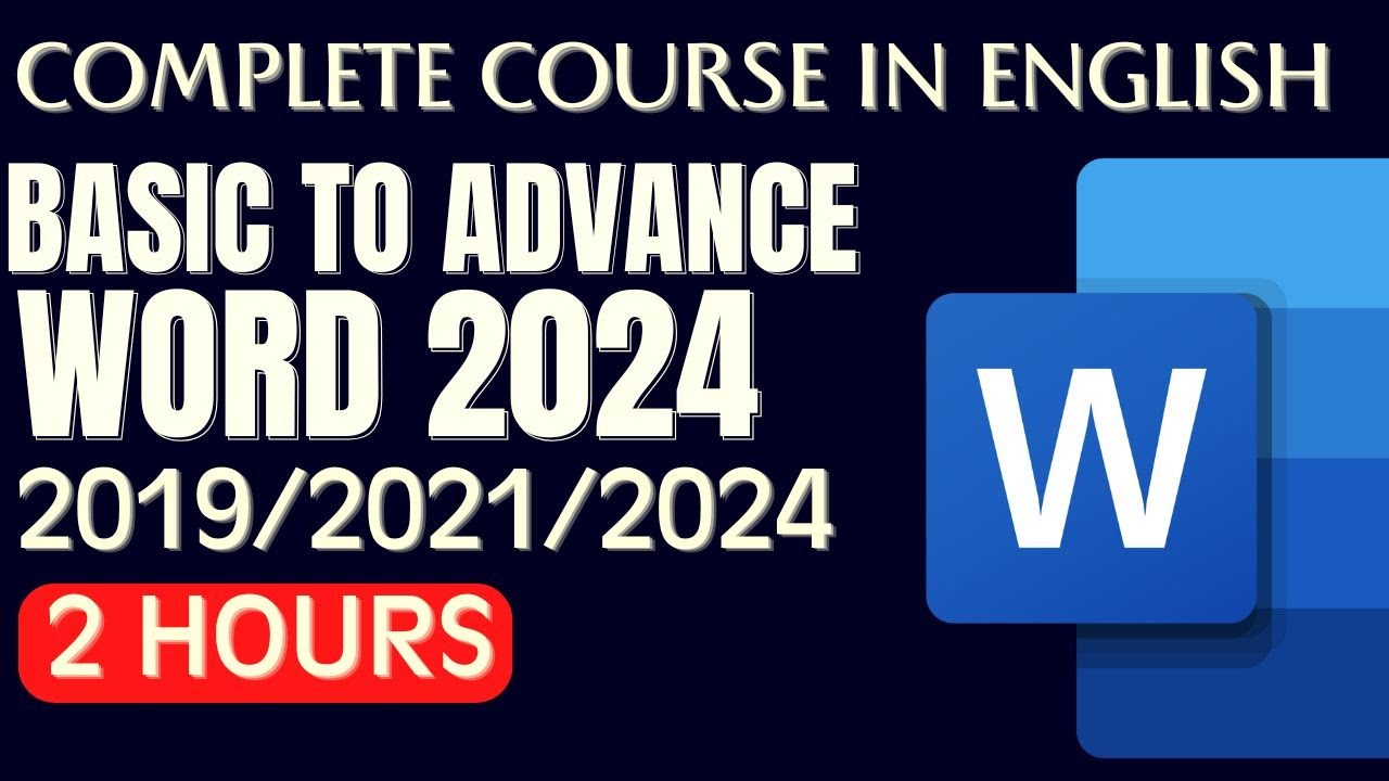MICROSOFT WORD FULL COURSE BASIC TO ADVANCE TUTORIAL IN ENGLISH