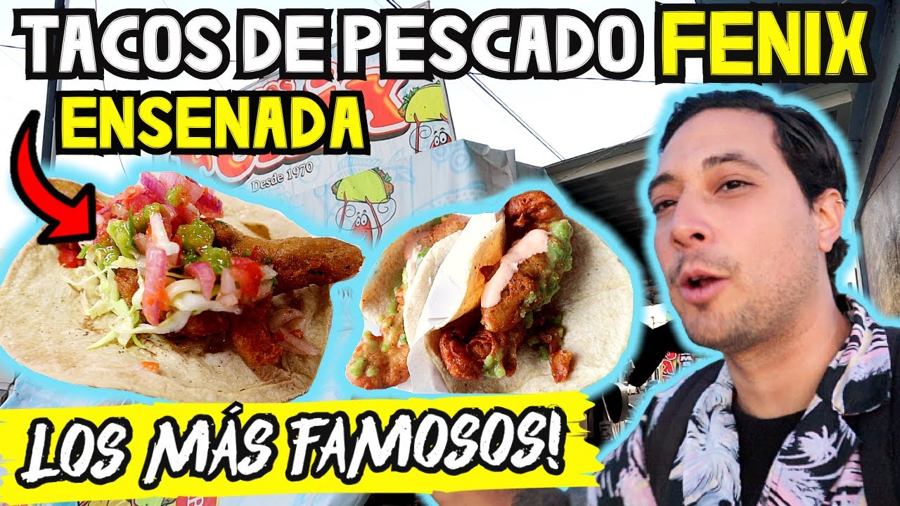 Los Mejores “TACOS DE PESCADO” en ENSENADA! Tacos Fenix🤤✅