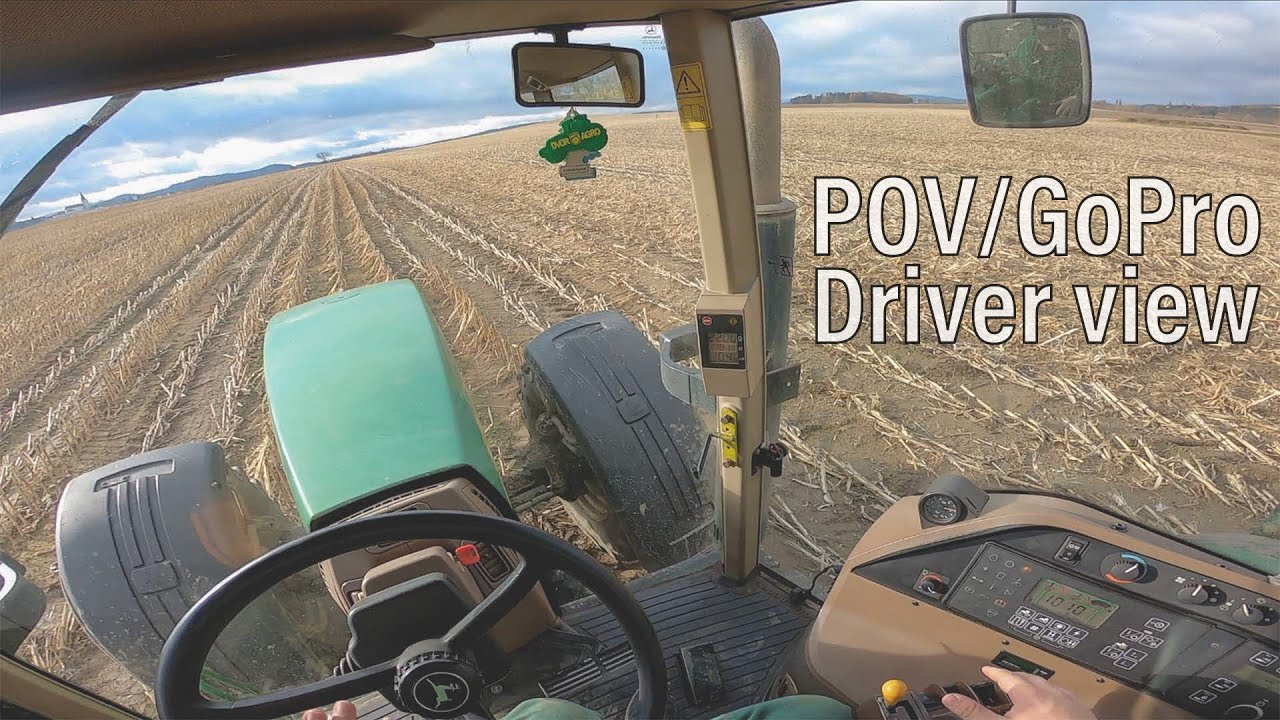 POV/GoPro/Driver view - mulčování strniště s John Deere 8210 + Bednar Mulcher MM7000 + TRASH-FAN