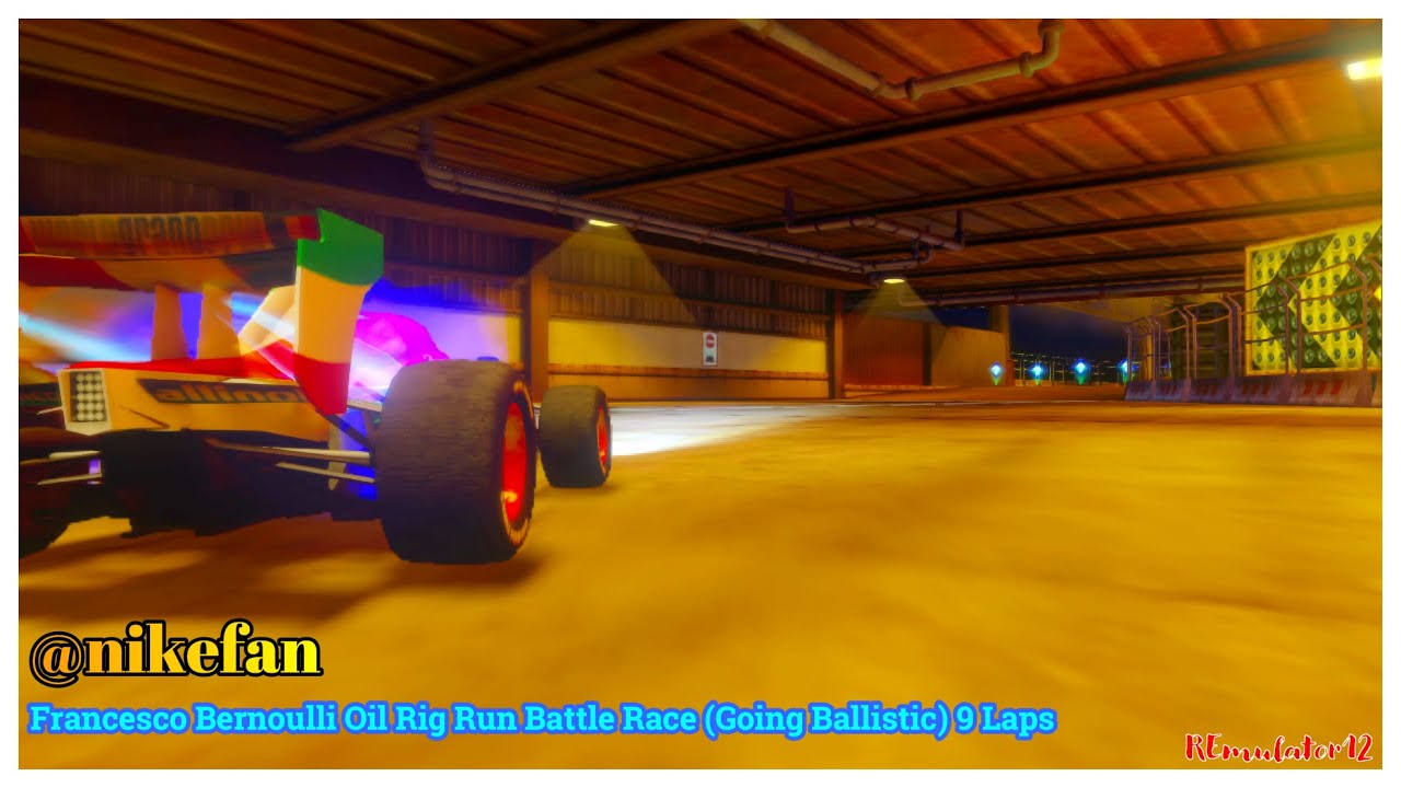 Cars 2 The Video Game | Francesco Bernoulli - Battle Race (Going Ballistic) | Oil Rig Run 9 Laps