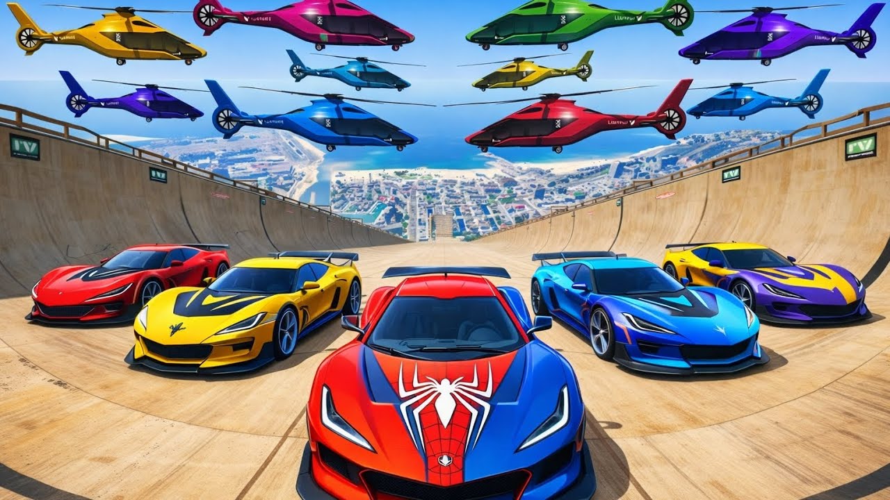Superhero Cars Extreme Ramp Challenge 😱 | Car Racing Game 