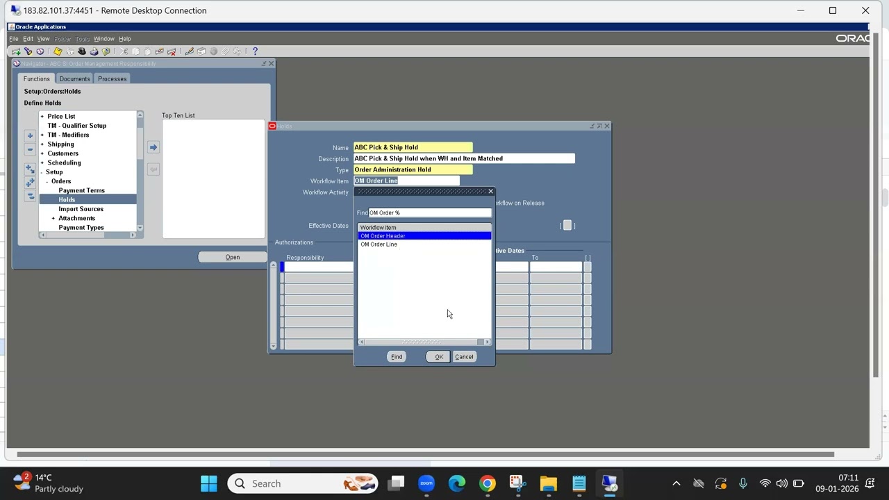 42. Oracle Order Management Topics - Holds - Applied Automatically and Manually
