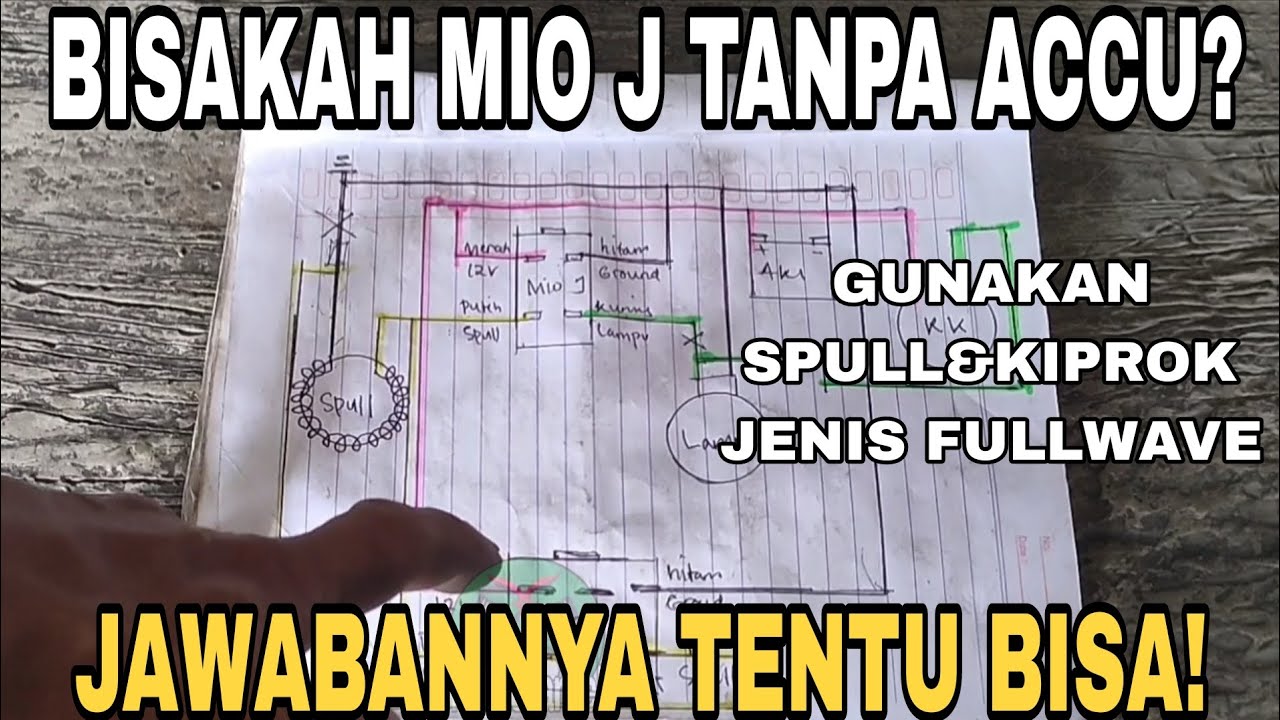 Mio J Tanpa Accu Bisa Hidup Gunakan Spull & Kiprok Jenis Fullwave @ppmchannel0885