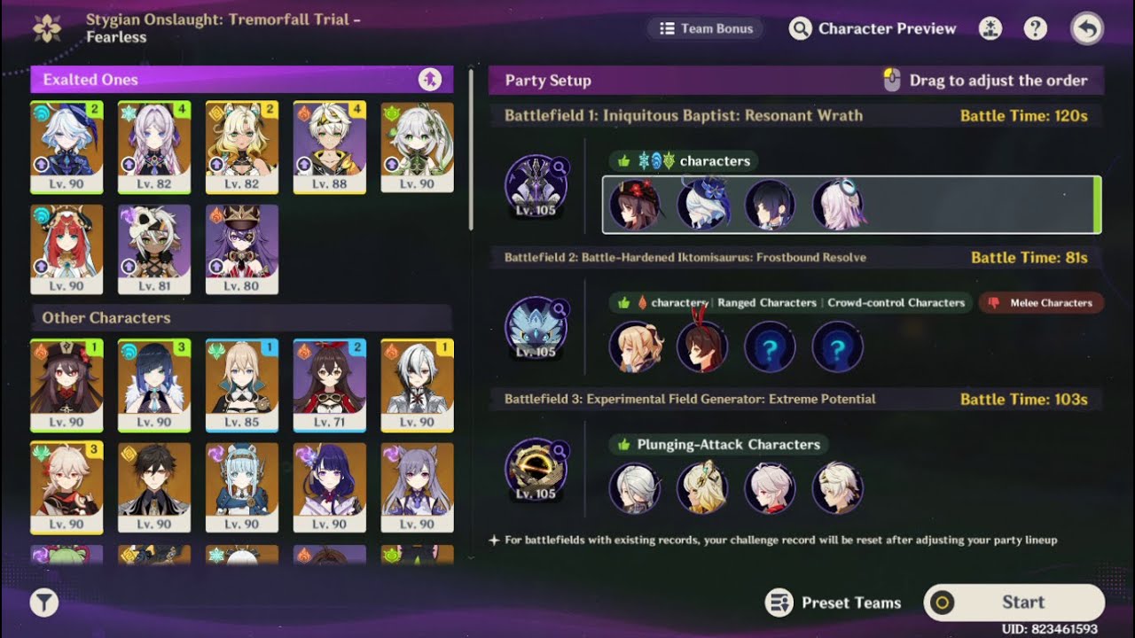 Stygian Onslaught 6.2 - Fearless DIff5 - Luna III | C2 Hu Tao | C0 R0 Arlecchino.