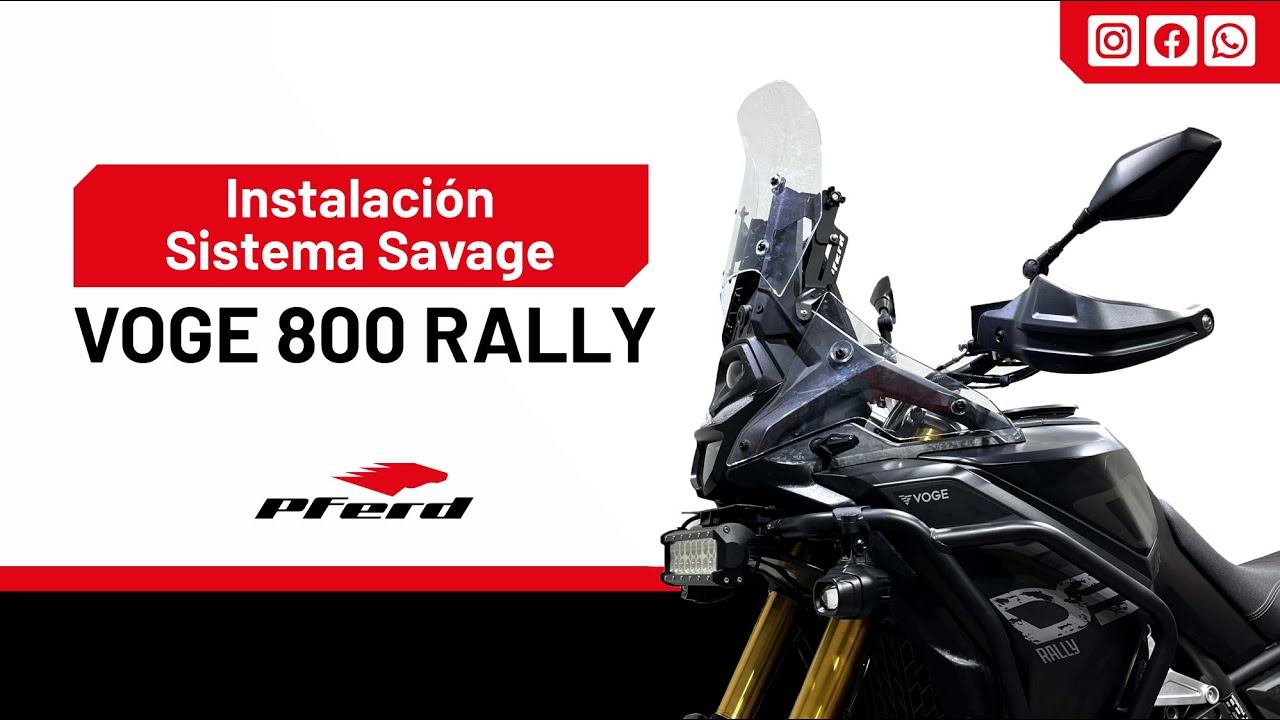 INSTALACIÓN SISTEMA PARABRISAS SAVAGE® | VOGE 800 RALLY PFERD®