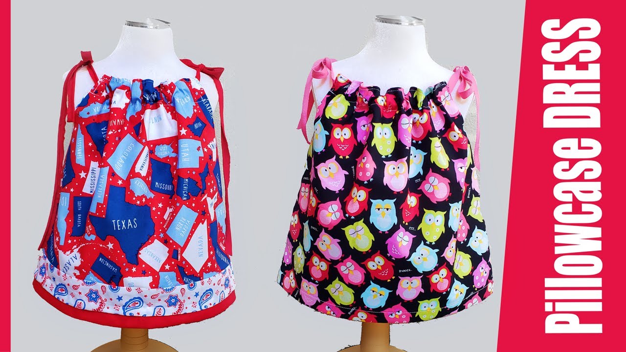 How to Sew an Easy Pillowcase Dress for Girls. Baby Girl SUMMER Dress. [FREE PATTERN]