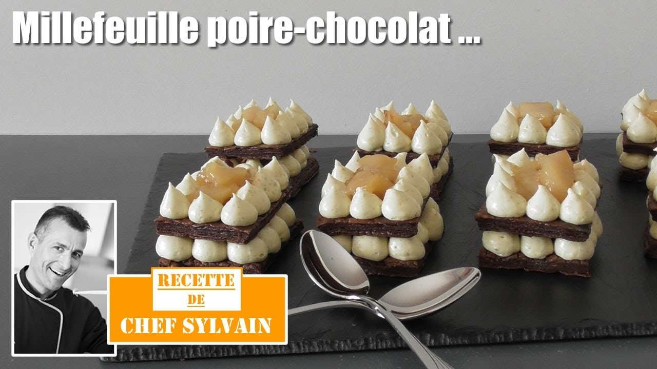 Millefeuille poire chocolat - Recette originale par Chef Sylvain