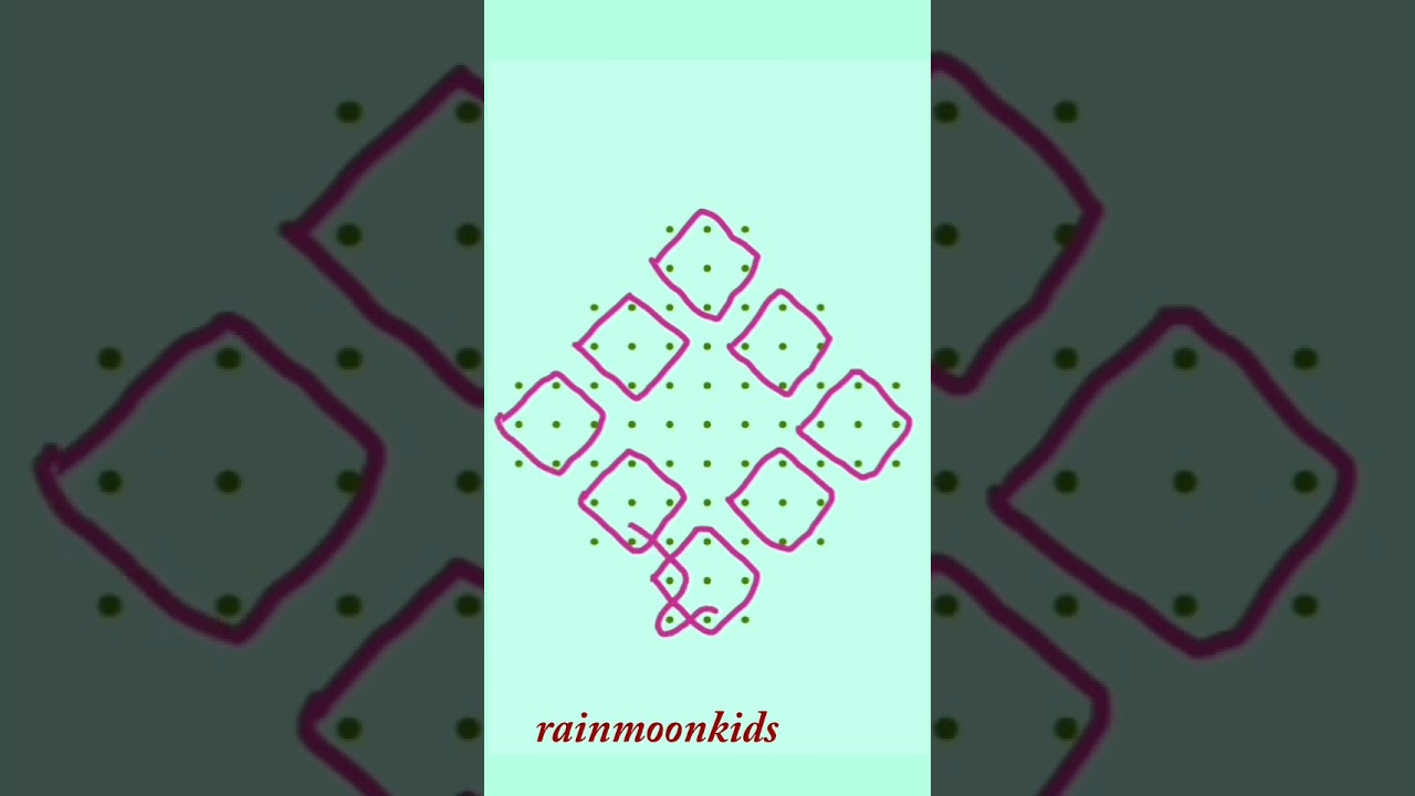 #56🦋easy dots rangoli🦋very simple traditional sikkukolams for beginner💞 vazhithunaiye song