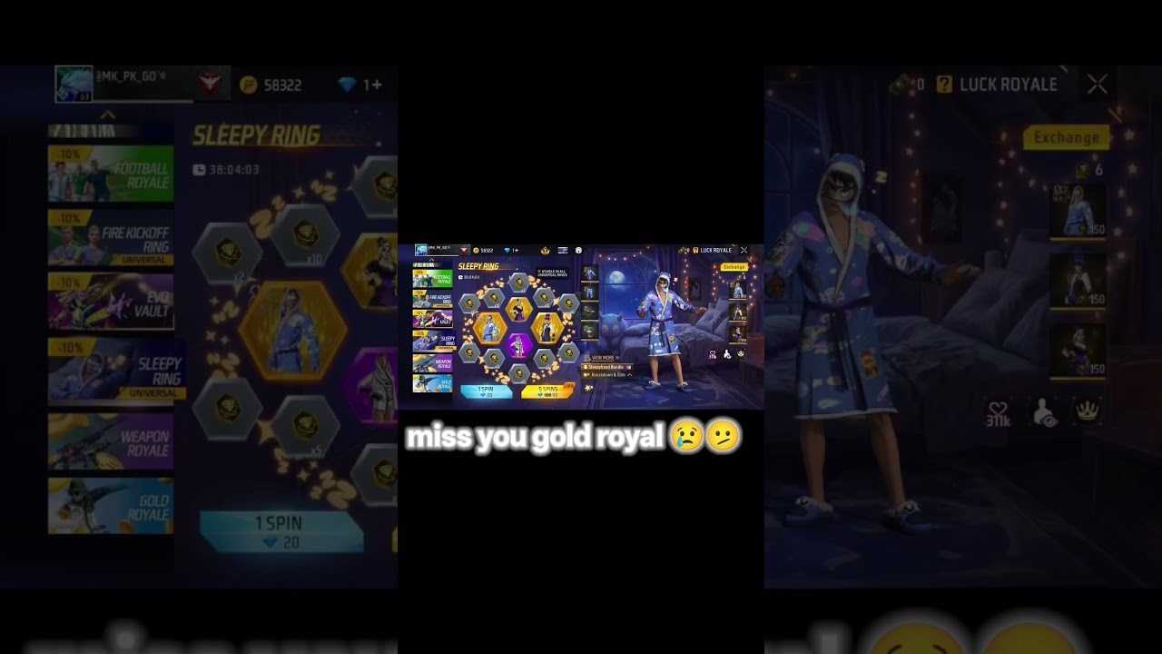 #freefire #old #gold #royal #remove 😢☹️guys gold royal remove ...