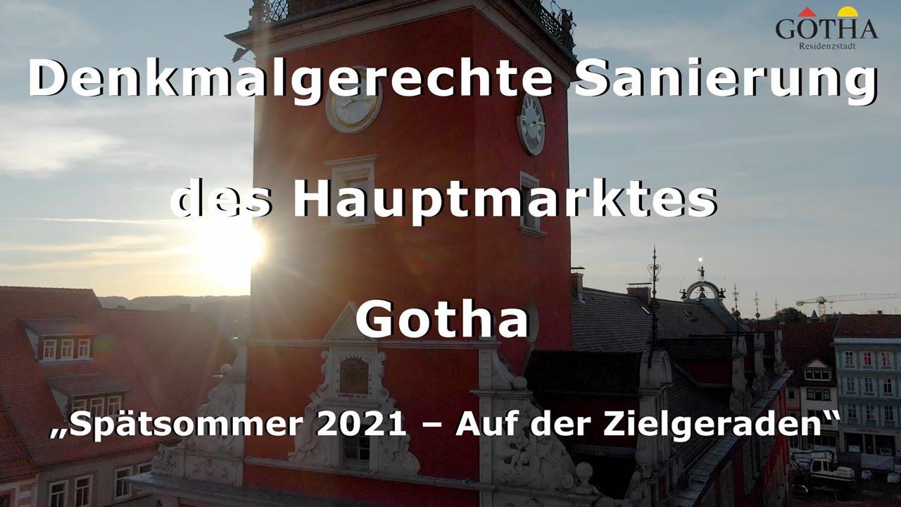 Denkmalgerechte Sanierung des Hauptmarktes Gotha - auf der Zielgeraden