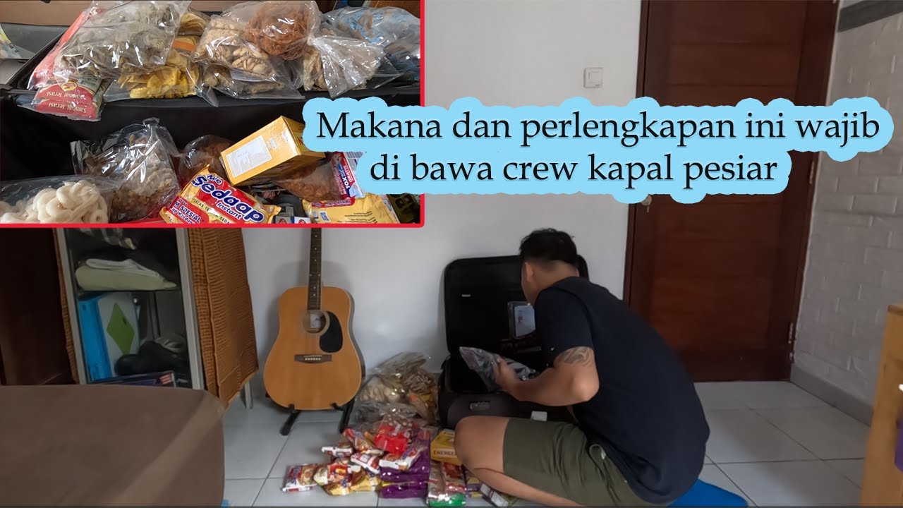 intip isi koper crew kapal pesiar..!![makanan dan perlengkapan ini wajib di bawa]