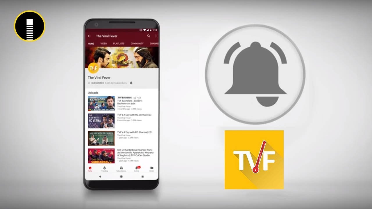 Make Channel Subscribe Bell Icon Intro Video like TVF | The Viral Fever | Free Download
