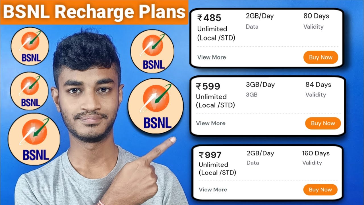 BSNL Recharge Plans Rs.485, Rs.599, Rs.997