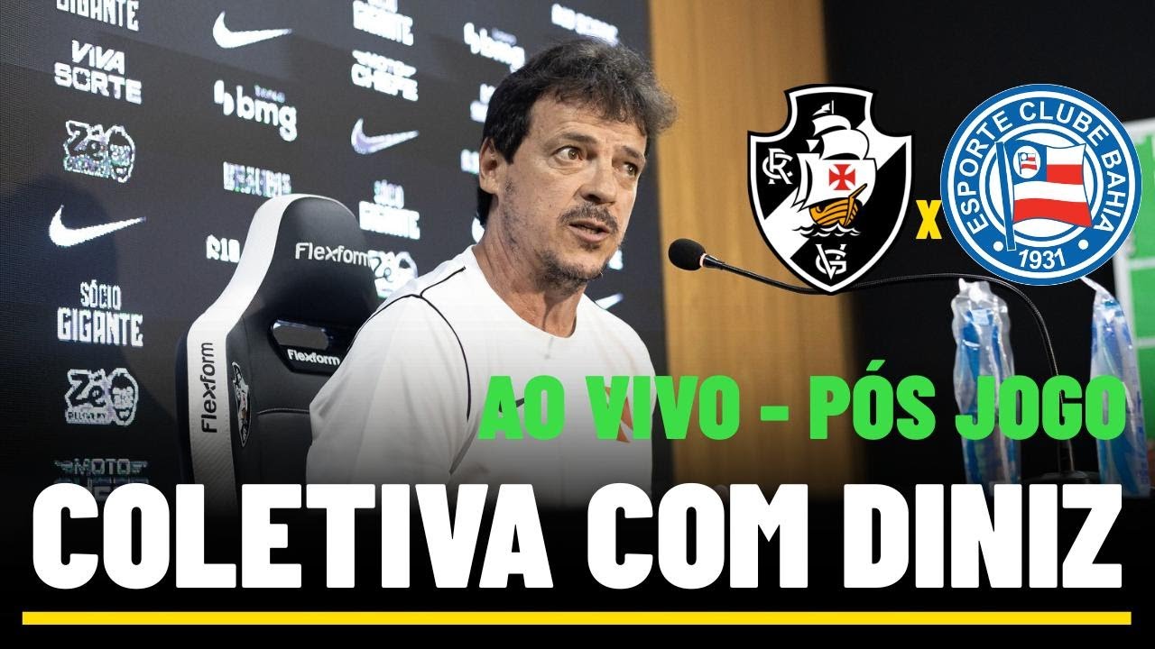 COLETIVA DO FERNANDO DINIZ AO VIVO - DIRETO DO ESTÁDIO - COLETIVA DO VASCO AO VIVO