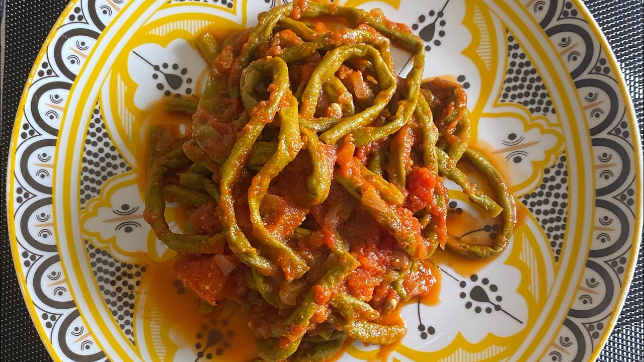 FAGIOLINI LUNGHI IN UMIDO LIGHT-senza grassi/STEWED LONG GREEN BEANS/JUDÍAS VERDES LARGOS GUISADOS