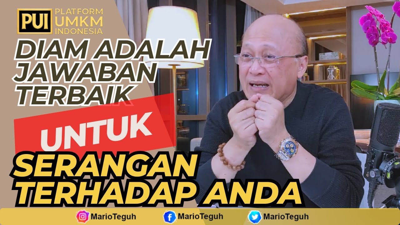 DIAM ADALAH JAWABAN TERBAIK UNTUK SERANGAN TERHADAP ANDA - MARIO TEGUH SUCCESS VIDEO #video #super