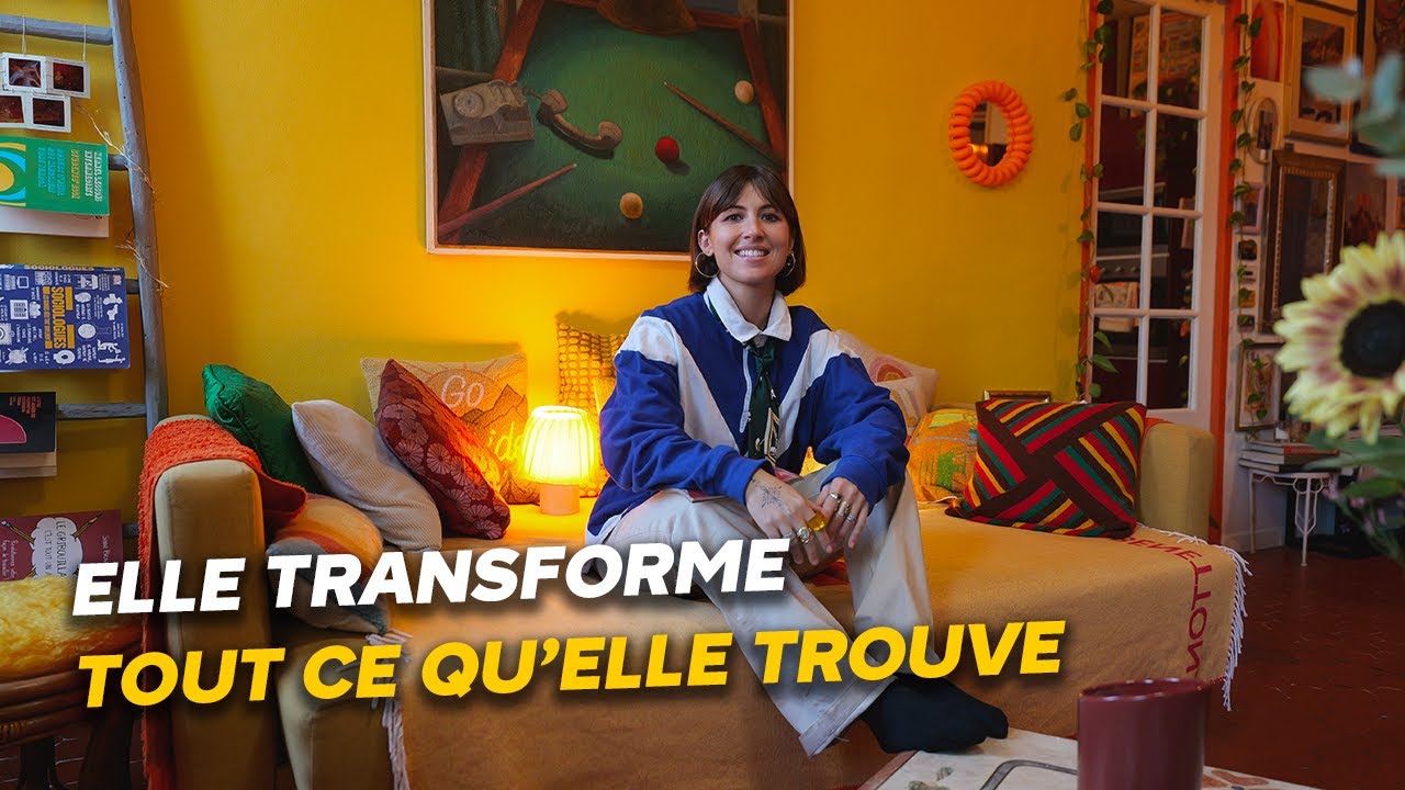 Manon a créé un intérieur unique grâce aux brocantes et objets récupérés
