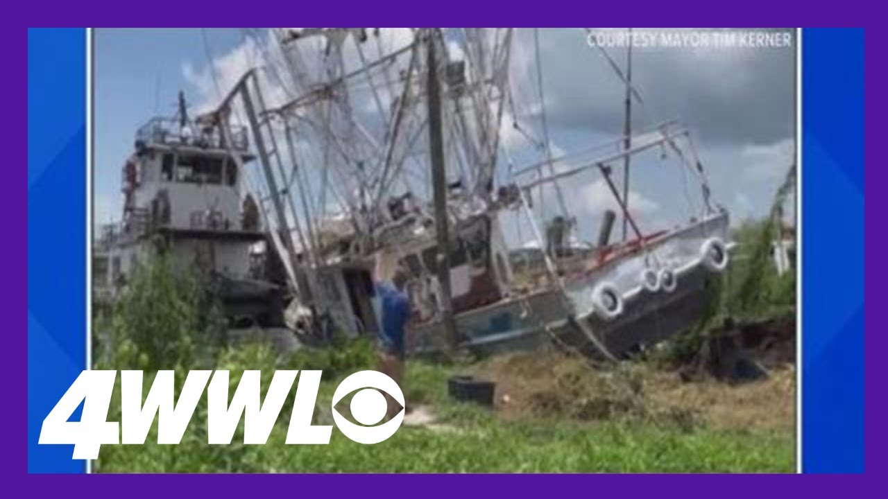 Lafitte business man volunteers time to pull sunken fishing boats out of water
