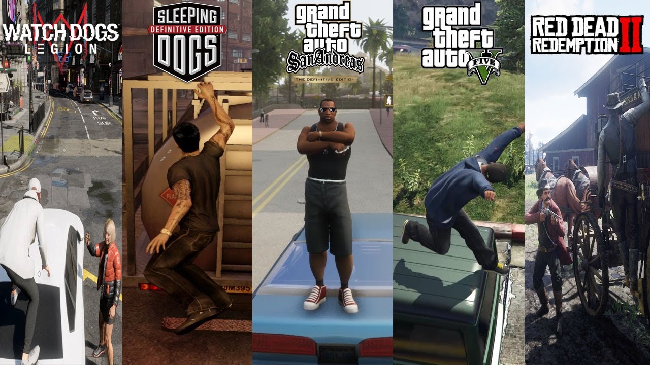 NEBENG MOBIL HINGGA PESAWAT PADA 19 GAME OPEN WORLD & REAKSI NPC JIKA ADA PENUMPANG GELAP