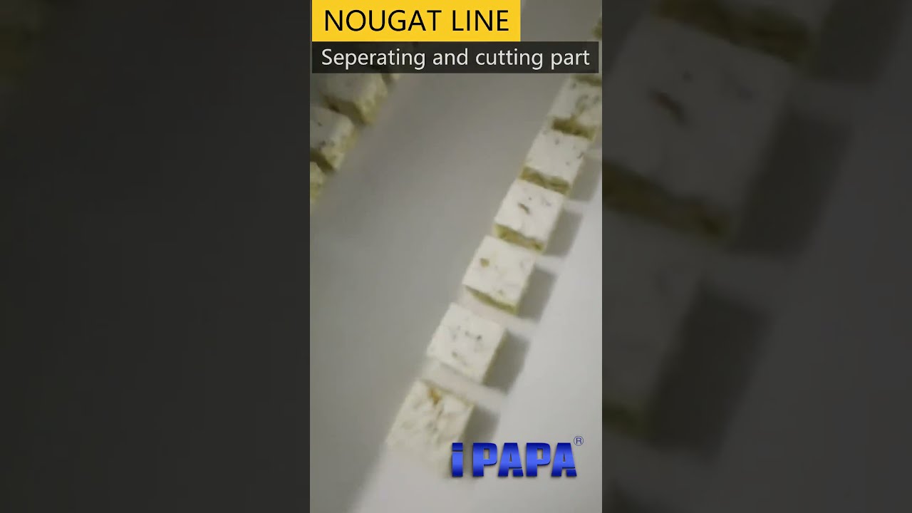 Nougat line extruding rolling pressing cutting with cooling tunnel and seperate system line #shorts