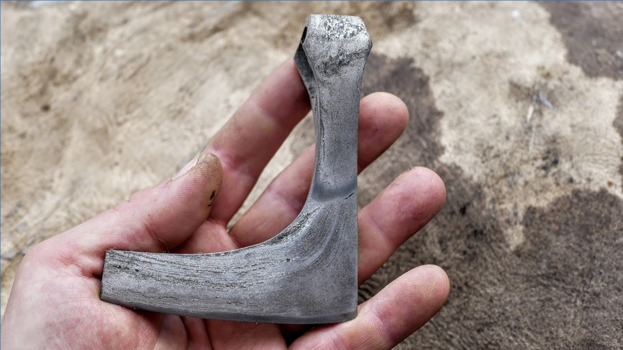 Blacksmithing. Forging process of the Viking Age battle axe.