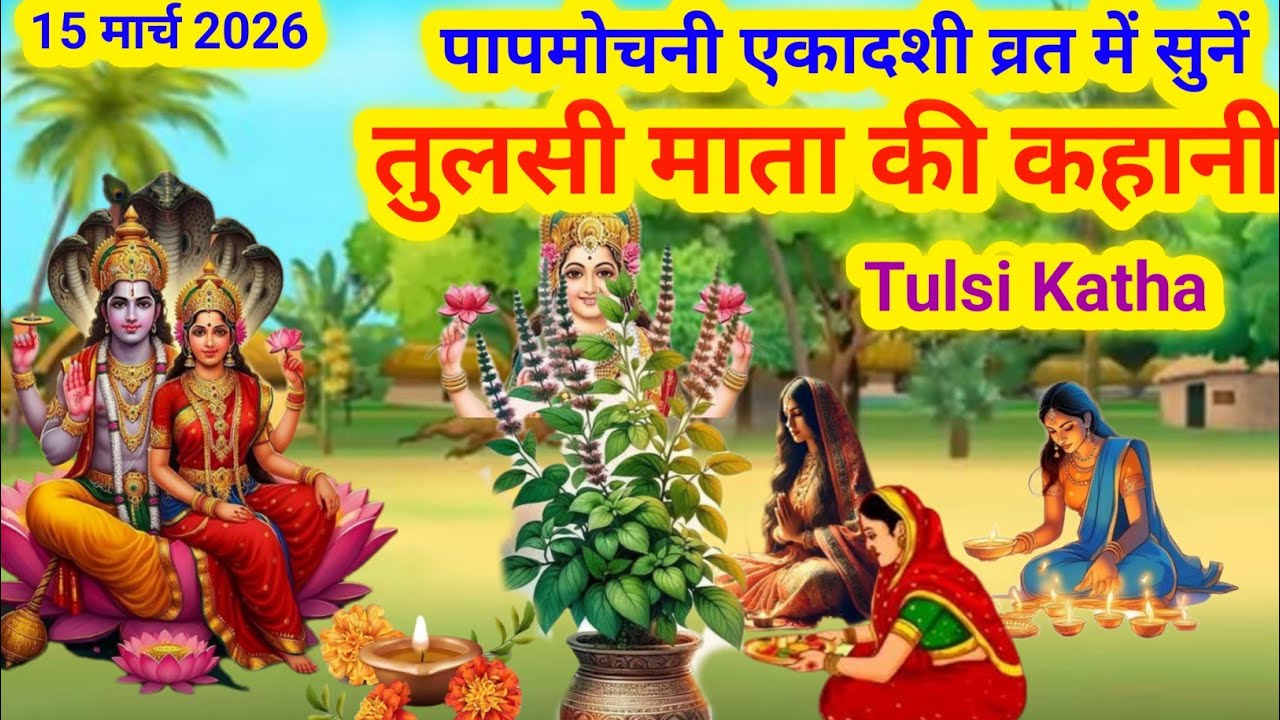 आज पापमोचनी एकादशी व्रत में सुनें.. Tulsi mata ki kahani/तुलसी माता की कहानी/Tulsi Katha ekadashi ki