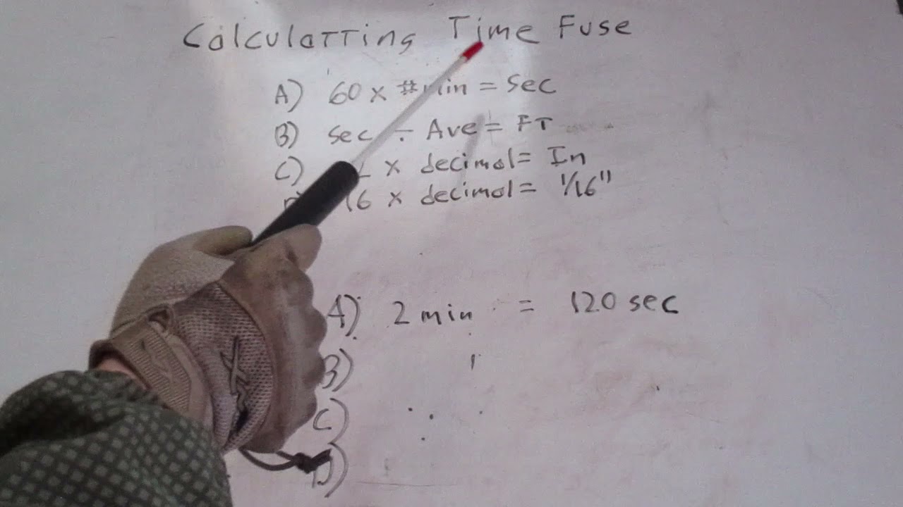 Militia Engineer Tasks- Calculating Time Fuse