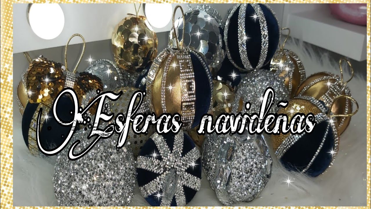 IDEAS PARA HACER ESFERAS NAVIDEÑAS/DECORACIONES NAVIDEÑAS